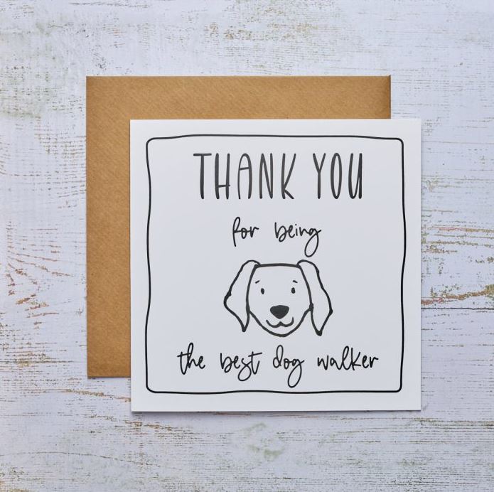 Best Dog Walker Card